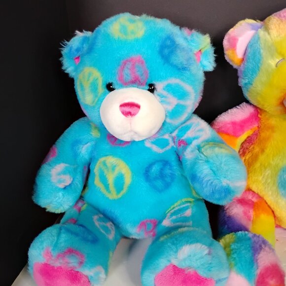 3 Rainbow/Peace Sign Build A Bear Bear's - Picture 2 of 12
